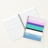 Summer girmaid geïnspireerd stripe kleurful notitieboek (Binnen)