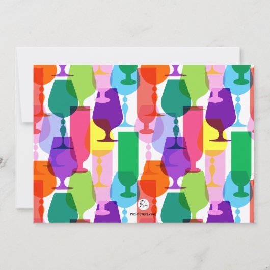 Summer Glassware Wine Tasting Invitation Kaart (Achterkant)