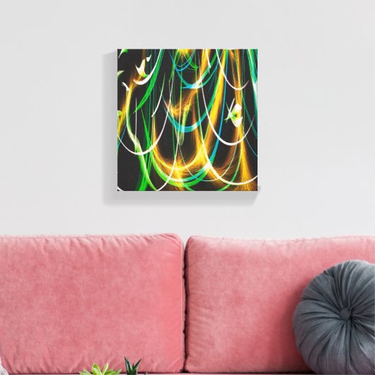 Summer Glow in the Night Canvas Afdruk (Insitu (Woonkamer))