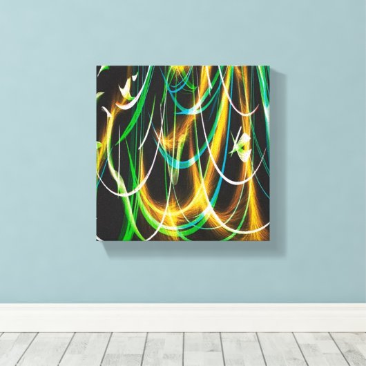 Summer Glow in the Night Canvas Afdruk (Insitu (Houten vloer))