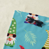 Summer Gnomen Holding Fruits Pattern Custom Strandlaken (In situ)