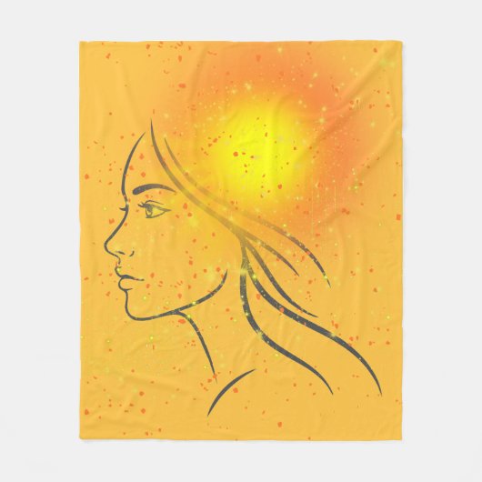 Summer Goddess – Feminine Seasonal Art Fleece Deken (Voorkant)