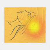 Summer Goddess – Feminine Seasonal Art Fleece Deken (Voorkant (Horizontaal))