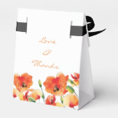 Summer Golden Poppy Wedding Bedankdoosjes (Achterkant)