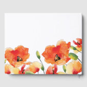 Summer Golden Poppy Wedding Gastenboek (Achterkant)