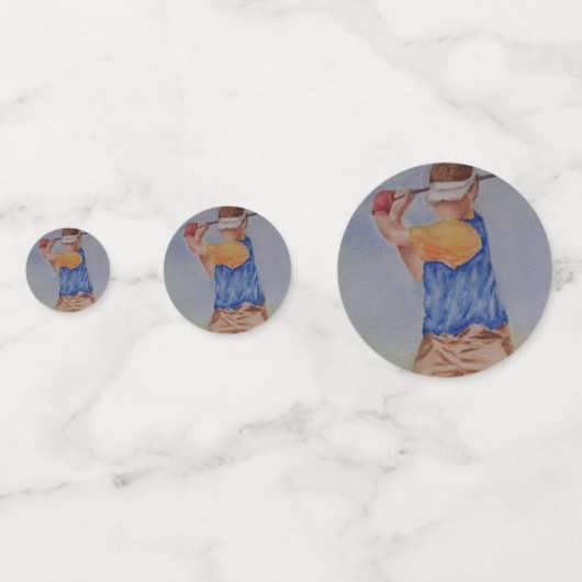 Summer Golf Sports Birthday Confetti (Voorkanten)