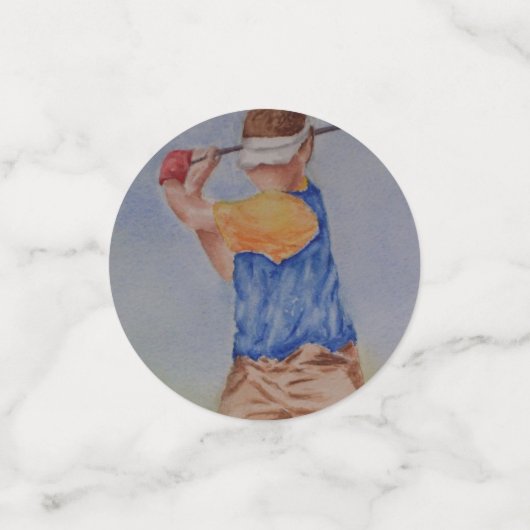 Summer Golf Sports Birthday Confetti (Kleine voorkant)