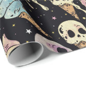 Summer Gothic schedels Ice Cream Spooky Cadeaupapier (Rol Hoek)