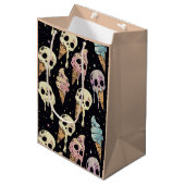 Summer Gothic schedels Ice Cream Spooky Medium Cadeauzakje (Voorkant Gekanteld)