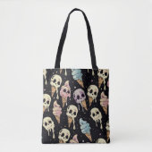 Summer Gothic schedels Ice Cream Spooky Tote Bag (Voorkant)