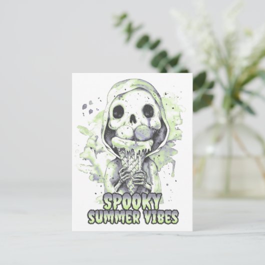 Summer gothic Spooky Summer Vibes Briefkaart (Staand voorkant)
