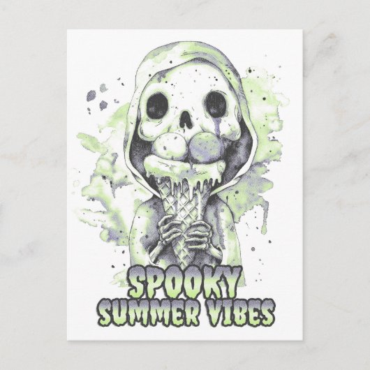 Summer gothic Spooky Summer Vibes Briefkaart (Voorkant)