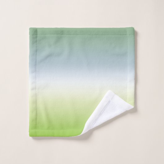 Summer Gradient Cool Blue Green Ombre Bad Handdoek (Wasdoekje)