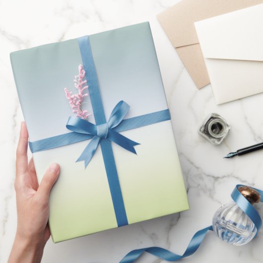 Summer Gradient Cool Blue Green Ombre Cadeaupapier (Geschenken)