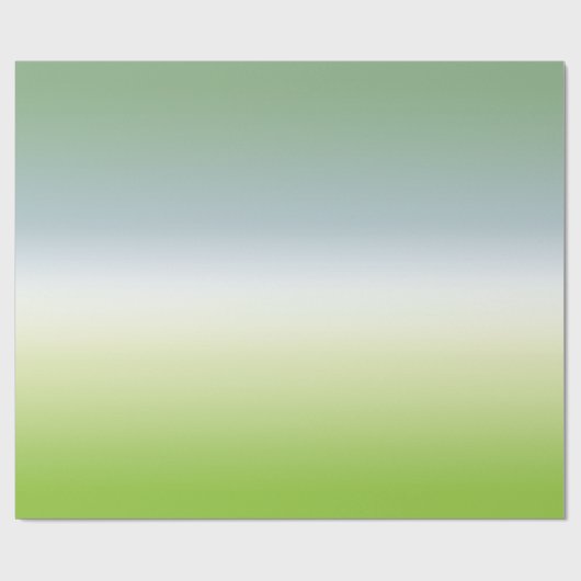 Summer Gradient Cool Blue Green Ombre Cadeaupapier (Vlak)