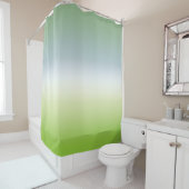 Summer Gradient Cool Blue Green Ombre Douchegordijn (In situ)