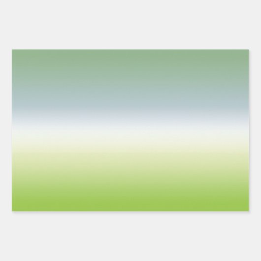 Summer Gradient Cool Blue Green Ombre Inpakpapier Vel (Voorkant)