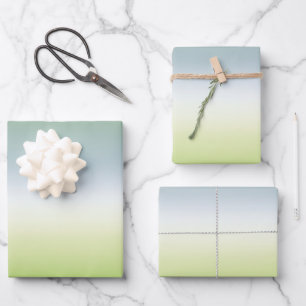 Summer Gradient Cool Blue Green Ombre Inpakpapier Vel