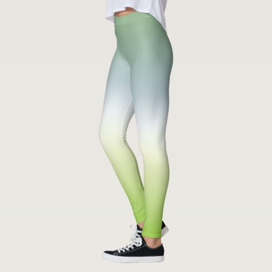 Summer Gradient Cool Blue Green Ombre Leggings (Links)
