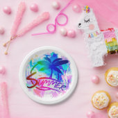 Summer graphic papieren bordje (Feest)