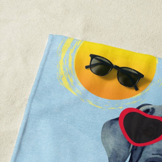 Summer Great Dane Beach Towel Strandlaken (In situ)