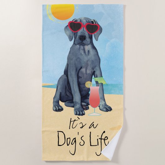 Summer Great Dane Beach Towel Strandlaken (Voorkant)