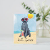 Summer Great Dane Briefkaart (Staand voorkant)