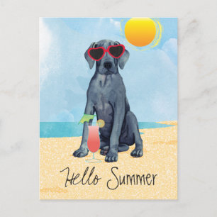 Summer Great Dane Briefkaart