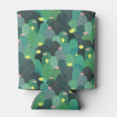 Summer Green Blauwgroen Cactus Gold stippen Cute D Blikjeskoeler (Achterkant)