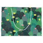 Summer Green Blauwgroen Cactus Gold stippen Cute D Groot Cadeauzakje (Achterkant)