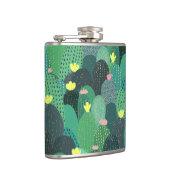 Summer Green Blauwgroen Cactus Gold stippen Cute D Heupfles (Rechts)