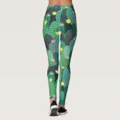 Summer Green Blauwgroen Cactus Gold stippen Cute D Leggings (Achterkant)