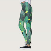 Summer Green Blauwgroen Cactus Gold stippen Cute D Leggings (Links)