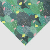 Summer Green Blauwgroen Cactus Gold stippen Cute D Tissuepapier (Detail)