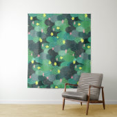 Summer Green Blauwgroen Cactus Gold stippen Cute D Wandkleed (In situ)