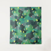 Summer Green Blauwgroen Cactus Gold stippen Cute D Wandkleed (Voorkant)