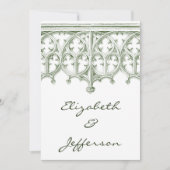 Summer Green Cathedral Wedding Invitation Kaart (Voorkant)