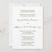 Summer Green Cathedral Wedding Invitation Kaart (Achterkant)