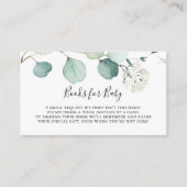 Summer Green Eucalyptus Baby shower Book Request Informatiekaartje (Voorkant)