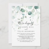 Summer Green Eucalyptus Elopement Reception Kaart (Voorkant)