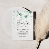 Summer Green Eucalyptus Elopement Reception Kaart