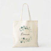 Summer Green Eucalyptus Foliage Bridesmaid Tote Bag (Voorkant)