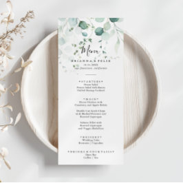 Summer Green Eucalyptus Foliage Dinner Menu