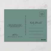 Summer Green Eucalyptus Foliage Hartelijk dank Briefkaart (Achterkant)