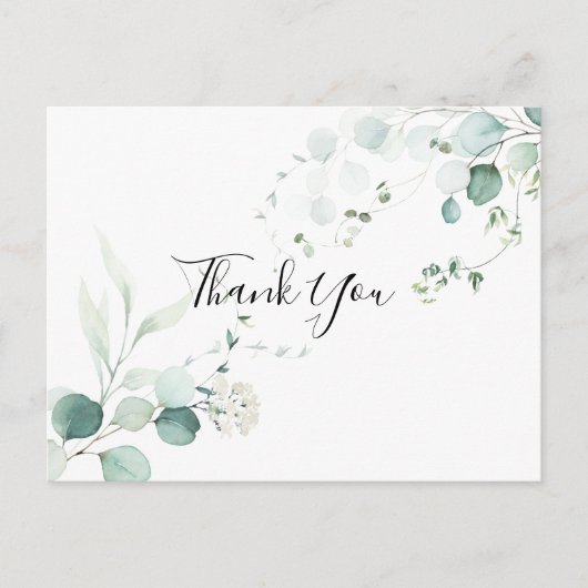 Summer Green Eucalyptus Foliage Hartelijk dank Briefkaart (Voorkant)