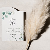 Summer Green Eucalyptus Foliage Save the Date Briefkaart
