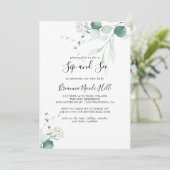 Summer Green Eucalyptus Foliage Sip en See Kaart (Staand voorkant)