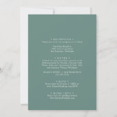Summer Green Eucalyptus Front & Back Wedding Kaart (Achterkant)