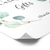 Summer Green Eucalyptus Kaarten and Gifts Sign Poster (Hoek)
