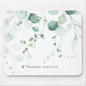 Summer Green Eucalyptus Leaf - Aangepast Eenvoudig Muismat (Voorkant)